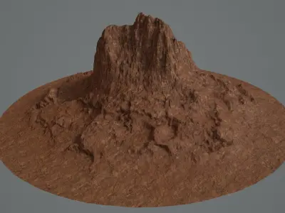 CANYON HILL Game  Ready Lowpoly Low-poly 3D model