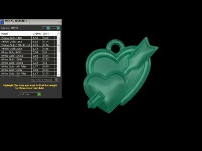 Kids Heart Pendants 3dm STL OBJ FBX Renders Details 3D print model purchase