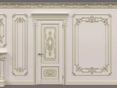 Wall Molding in Classic French style 35 3D model