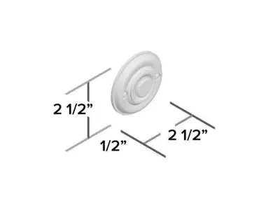 Traditional Hard-wired Metal Door Bell Push Button Free 3D model