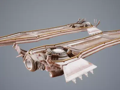 Hoverboard System Low-poly 3D model