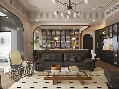 Living room  3D model 16