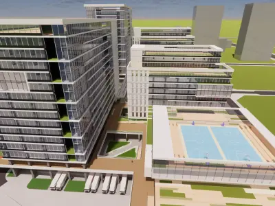 Modern City Block -A5 3D model