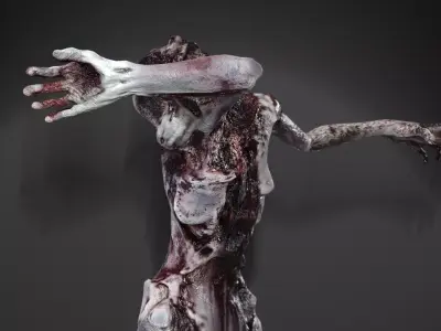 Alien Mutant Zombie 3 Low-poly 3D model