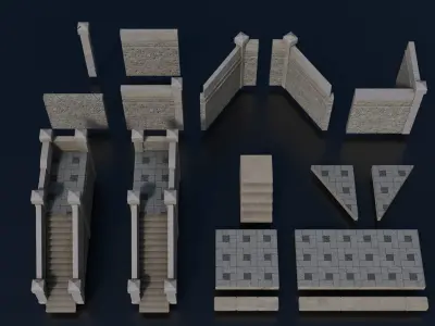 PIRATES COVE - RENEWED Low-poly 3D model