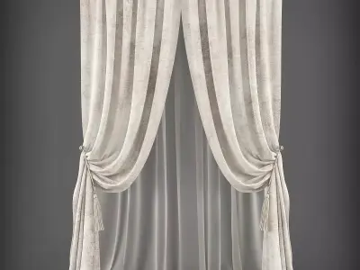 Curtain 3D model 305 Low-poly 3D model