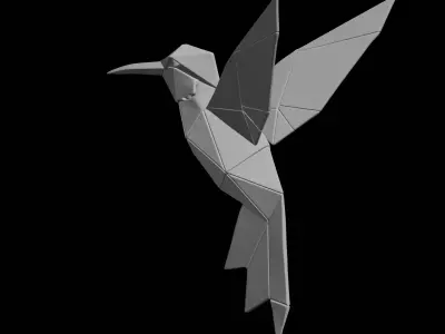 Geometric Hummingbird Home Decor Model 3D print model
