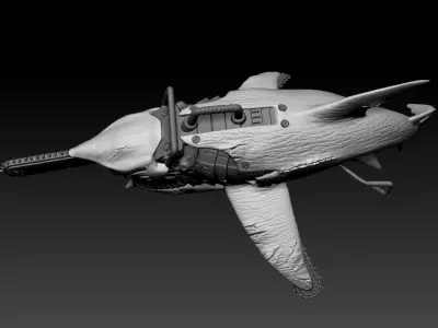 chainsaw shark 3D print model