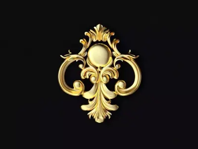 dekor gold ornament 3D model shop