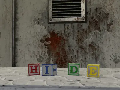 Haunted Hospital Ward Room Low-poly 3D model