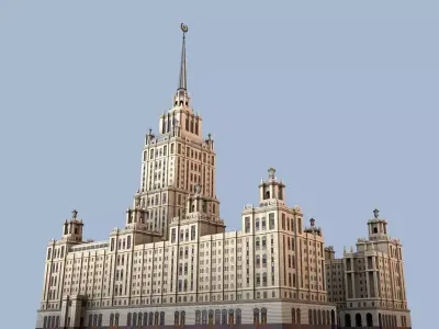 Radisson Royal Hotel Low-poly 3D model