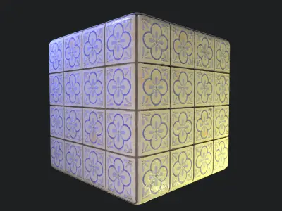 Stylized Portuguese Tiles Material 02 Texture