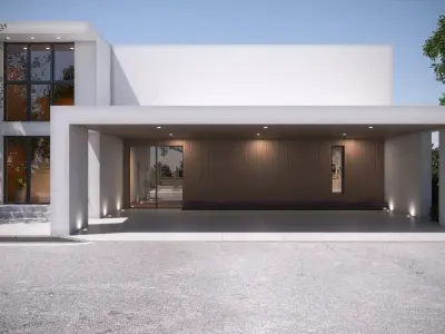 Exterior House Scene 8 Day Dusk 3D model