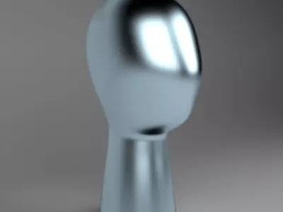 Head Display Stand blue 3D model