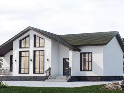 Modern Single-Story House  3D model