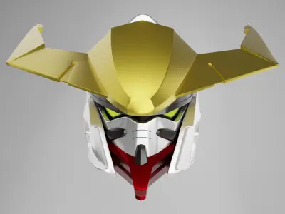 Gundam Barbatos 3D Printable Mask Anime Cosplay Helmet 3D print model