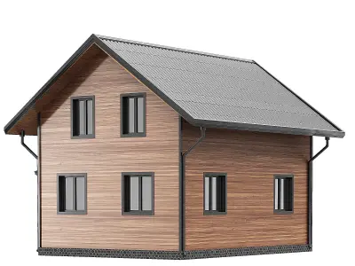 wooden house 6 3D model