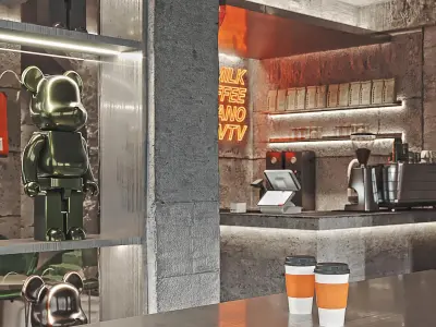 restaurant cafe  interior   3D model