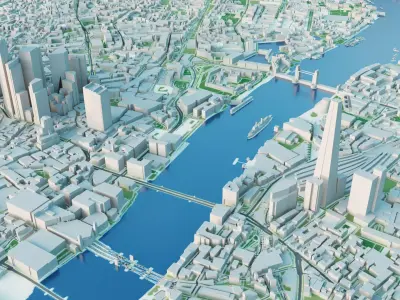 London City 3D Model 3D model purchase