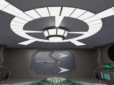 Starship command center 3D model