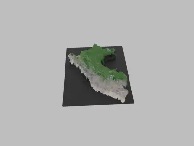 Peru Map Country Low-poly 3D model