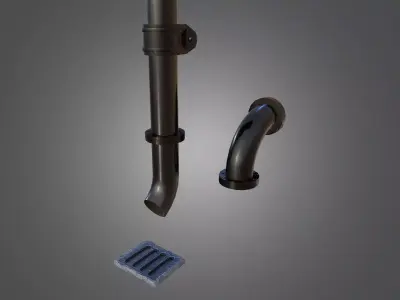 Drain Pipe Collection - 4K PBR Game Ready Low-poly 3D model