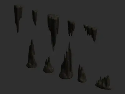 Cave Rock Pack 1 - Cave Low-poly 3D model