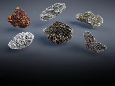 Asteroids rock 3D Model Pack