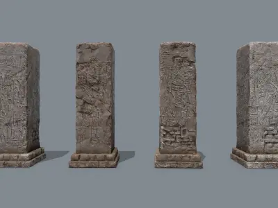 old ruin Low-poly 3D model