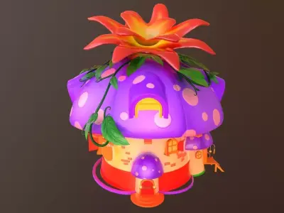 Asset - Cartoons - House - 3D model Low-poly 3D model