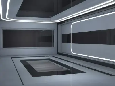 Sci Fi Room 3D model 30