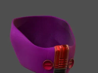 Gas mask helmet 3d model scifi Low-poly  Low-poly 3D model