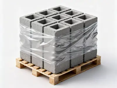 Construction Concrete Cinder Block Pallet 3D Model Low-poly 3D model
