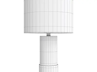 Table Lamp Resin and Metal Base Low-poly 3D model