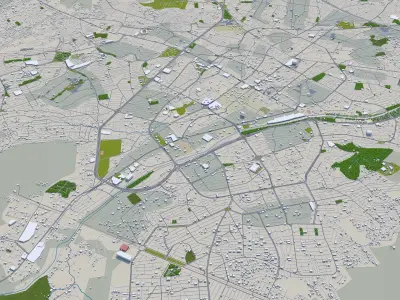 Urmia Iran 30km AI Low-poly 3D model