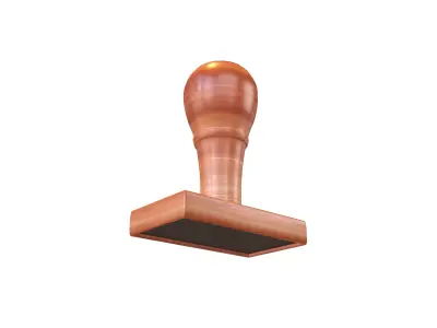 Rubber Stamp v1 004 Low-poly 3D model