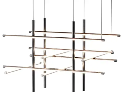Labyrinth Intersections LED Chandelier 3D model