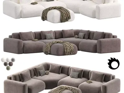 Sofa Mail Low-poly 3D model