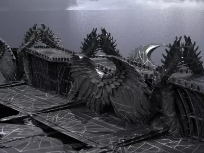 Drake Dragon Temple bridge  3D model