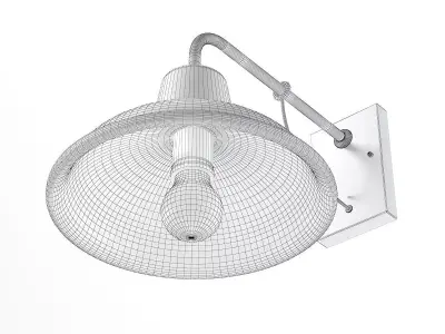 Large Round Exterior Lamp 3D Model 3D model