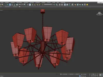 ORIONE CHANDELIER Low-poly 3D model