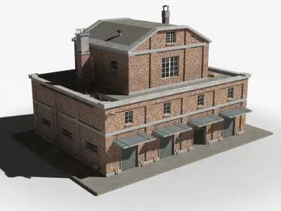 Factory xx29 Low-poly 3D model
