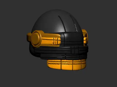 helmet high poly sculpt 3d printable ver 7 3D model 3D model