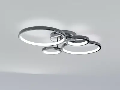 Modern led chandelier low poly Low-poly 3D model