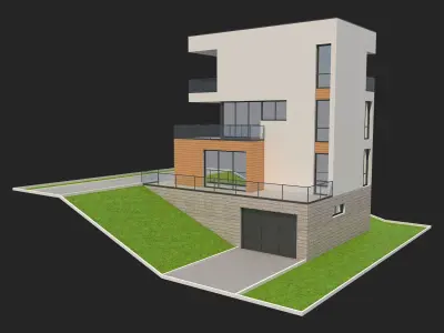 Modern House 22 3D model purchase
