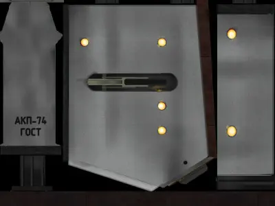 Turnstile AKPP-74 Low-poly 3D model