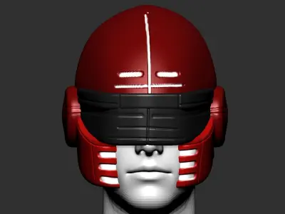 helmet high poly sculpt 3d printable ver 8 3D model 3D model