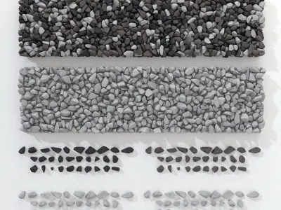 Rock brown white black stone n1 3D model