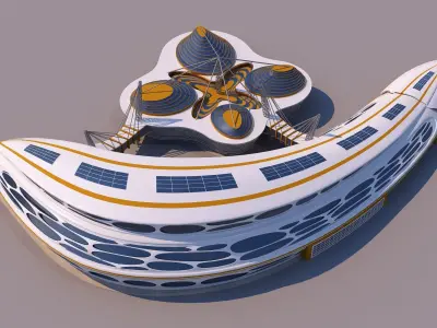 0144 - Organic Building 3D model