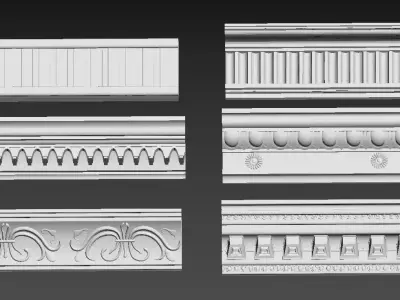 Gypsum molding 3D model
